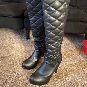 CLOSET CLEANUP:  Quilted Heeled Boots